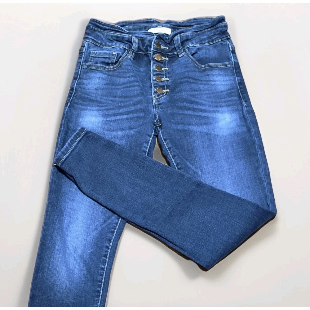 KanCan High Rise Sculpting Jeans Button Fly Dark Wash Stretch Womens 27 VBK1767S - Picture 2 of 15
